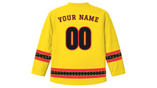 Load image into Gallery viewer, Belgian National Day Original Hockey Jersey in Yellow, back view with your name and number