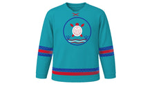 Load image into Gallery viewer, Belize Independence Day Original Hockey Jersey in Reef Teal, front view – custom name and number