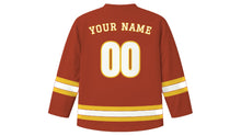 Load image into Gallery viewer, Belo Horizonte Original Hockey Jersey in Iron Ore Red, back view with your name and number