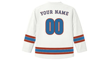 Load image into Gallery viewer, Belo Horizonte Original Hockey Jersey in Modernist White, back view with your name and number