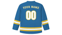 Load image into Gallery viewer, Belo Horizonte Original Hockey Jersey in Pampulha Lake Blue, back view with your name and number