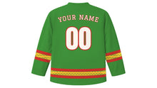 Load image into Gallery viewer, Beltane Original Hockey Jersey in Meadow Green, back view with your name and number