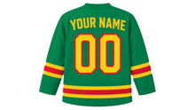 Load image into Gallery viewer, Benin Original Hockey Jersey in Green, back view with your name and number
