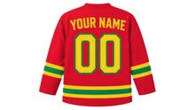 Load image into Gallery viewer, Benin Original Hockey Jersey in Red, back view with your name and number