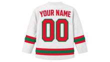 Load image into Gallery viewer, Benin Original Hockey Jersey in White, back view with your name and number