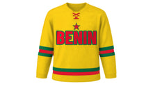 Load image into Gallery viewer, Benin Original Hockey Jersey in Yellow, front view – custom name and number