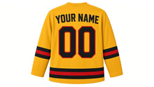 Load image into Gallery viewer, Berlin Original Hockey Jersey in Gold, back view with your name and number