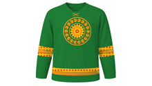 Load image into Gallery viewer, Bhai Dooj Original Hockey Jersey in Green, front view – custom name and number