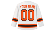 Load image into Gallery viewer, Bhutan Original Hockey Jersey in White, back view with your name and number