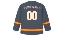 Load image into Gallery viewer, Birmingham Original Hockey Jersey in Steel Grey, back view with your name and number