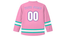 Load image into Gallery viewer, Birthday Original Hockey Jersey in Pink, back view with your name and number