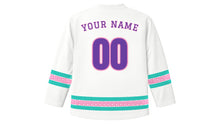 Load image into Gallery viewer, Birthday Original Hockey Jersey in White, back view with your name and number