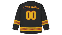 Load image into Gallery viewer, Bisket Jatra Original Hockey Jersey in Charcoal, back view with your name and number