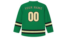 Load image into Gallery viewer, Bloomsday Original Hockey Jersey in Emerald Green, back view with your name and number