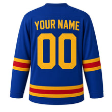 Load image into Gallery viewer, Bogota Original Hockey Jersey in Blue, back view with your name and number
