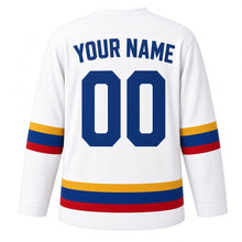 Load image into Gallery viewer, Bogota Original Hockey Jersey in White, back view with your name and number