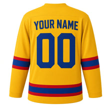 Load image into Gallery viewer, Bogota Original Hockey Jersey in Yellow, back view with your name and number