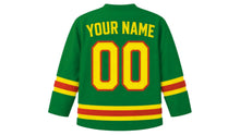 Load image into Gallery viewer, Bolivia Original Hockey Jersey in Green, back view with your name and number