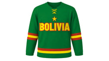 Load image into Gallery viewer, Bolivia Original Hockey Jersey in Green, front view – custom name and number