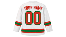 Load image into Gallery viewer, Bolivia Original Hockey Jersey in White, back view with your name and number