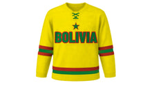 Load image into Gallery viewer, Bolivia Original Hockey Jersey in Yellow, front view – custom name and number