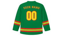 Load image into Gallery viewer, Bolivian Independence Day Original Hockey Jersey in Highland Green, back view with your name and number