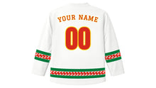 Load image into Gallery viewer, Bolivian Independence Day Original Hockey Jersey in White, back view with your name and number