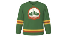 Load image into Gallery viewer, Bologna Original Hockey Jersey in Apennine Green, front view – custom name and number