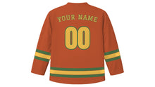 Load image into Gallery viewer, Bologna Original Hockey Jersey in Portico Terracotta, back view with your name and number