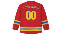 Load image into Gallery viewer, Bon Om Touk Original Hockey Jersey in Boat Red, back view with your name and number