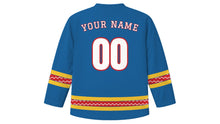 Load image into Gallery viewer, Bon Om Touk Original Hockey Jersey in River Blue, back view with your name and number