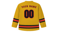 Load image into Gallery viewer, Bonifacio Day Original Hockey Jersey in Gold, back view with your name and number