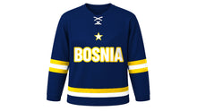 Load image into Gallery viewer, Bosnia and Herzegovina Original Hockey Jersey in Navy, front view – custom name and number