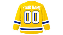 Load image into Gallery viewer, Bosnia and Herzegovina Original Hockey Jersey in Yellow, back view with your name and number