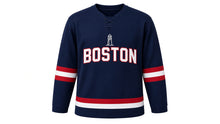 Load image into Gallery viewer, Boston Original Hockey Jersey in Navy, front view – custom name and number