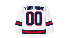 Load image into Gallery viewer, Boston Original Hockey Jersey in White, back view with your name and number