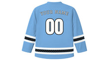 Load image into Gallery viewer, Botswana Day Original Hockey Jersey in Sky Blue, back view with your name and number