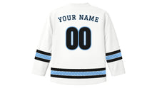 Load image into Gallery viewer, Botswana Day Original Hockey Jersey in White, back view with your name and number