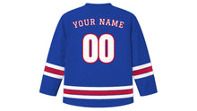 Load image into Gallery viewer, Boun Ok Phansa Original Hockey Jersey in Royal Blue, back view with your name and number