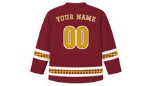 Load image into Gallery viewer, Boun That Luang Original Hockey Jersey in Deep Maroon, back view with your name and number