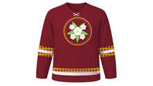 Load image into Gallery viewer, Boun That Luang Original Hockey Jersey in Deep Maroon, front view – custom name and number