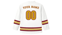 Load image into Gallery viewer, Boun That Luang Original Hockey Jersey in White, back view with your name and number