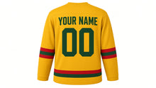 Load image into Gallery viewer, Boxing Day Original Hockey Jersey in Gold, back view with your name and number
