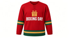 Load image into Gallery viewer, Boxing Day Original Hockey Jersey in Red, front view – custom name and number