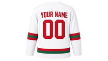 Load image into Gallery viewer, Boxing Day Original Hockey Jersey in White, back view with your name and number