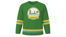 Load image into Gallery viewer, Brasília Original Hockey Jersey in Cerrado Green, front view – custom name and number