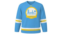 Load image into Gallery viewer, Brasília Original Hockey Jersey in Sky Blue, front view – custom name and number