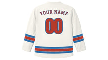 Load image into Gallery viewer, Bratislava Original Hockey Jersey in Castle White, back view with your name and number