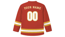 Load image into Gallery viewer, Bratislava Original Hockey Jersey in Red Roof, back view with your name and number