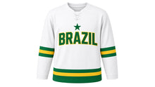Load image into Gallery viewer, Brazil Original Hockey Jersey in White, front view – custom name and number